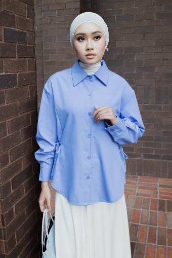 Kate Blouse Top in Azure Blue