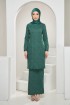 Nadia Kurung Moden in Emerald Green