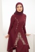 Caroline Kebarung in Maroon