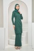 Nadia Kurung Moden in Emerald Green