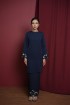 Amelia Kurung in Navy Blue