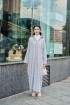 Atalya Long Shirt Dress in Soft Grey