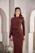 Helena Dress in Rich Brown