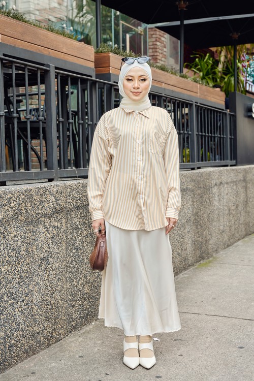 Joana Blouse Top in Mustard Yellow