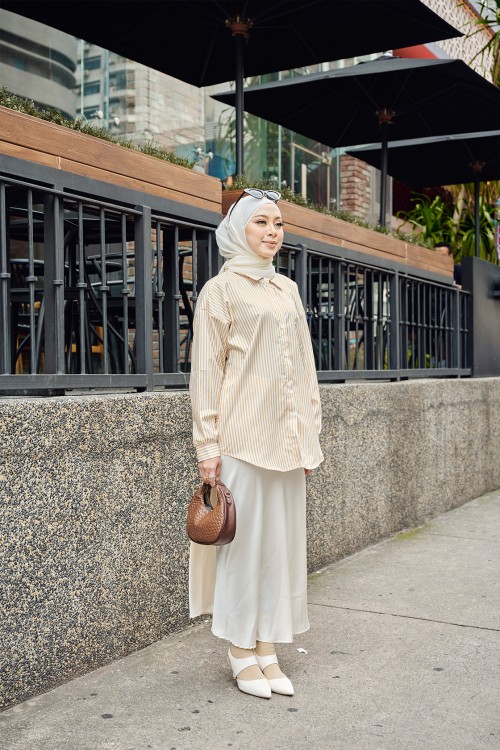 Joana Blouse Top in Mustard Yellow