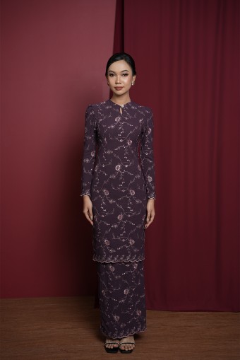 Diana Kurung in Dark Purple