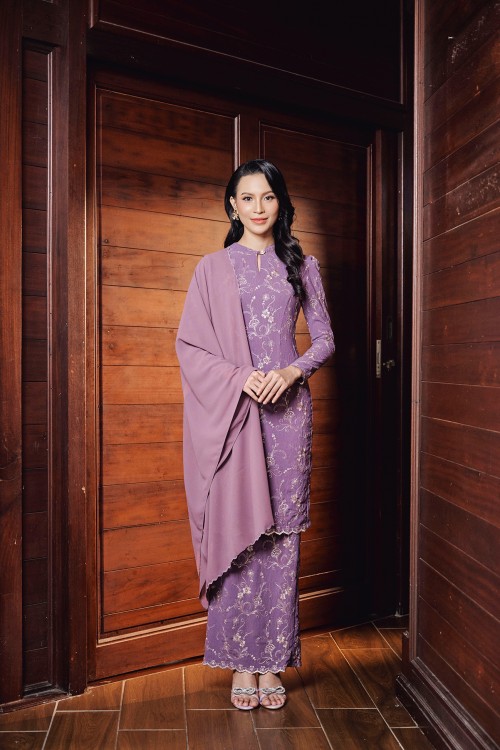 Liana Kurung in Dusty Purple