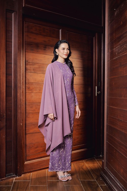 Liana Kurung in Dusty Purple