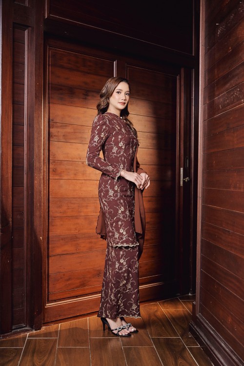 Liana Kurung in Rich Brown