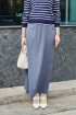 Naila A-line Skirt Blue Grey