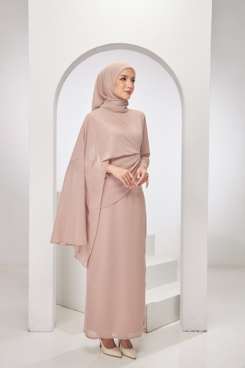 Nancy Dress in Dusty Brown