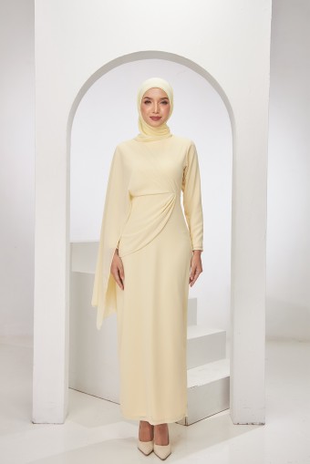 Nancy Dress in Soft Yellow