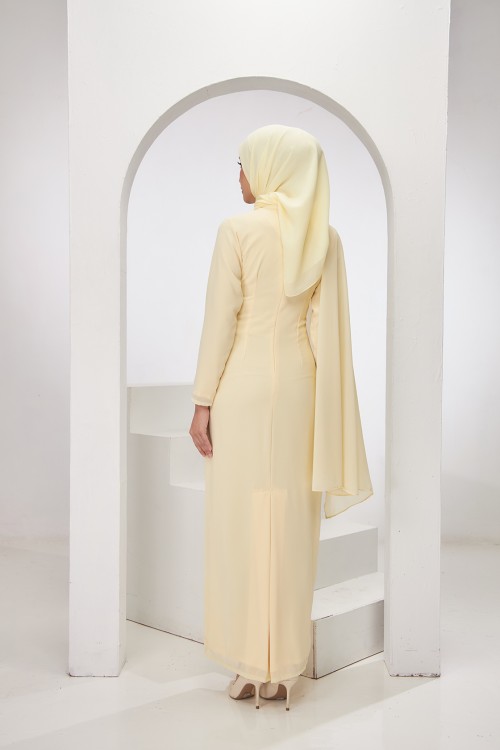 Nancy Dress in Soft Yellow