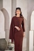 Nayla Dress in Rich Brown