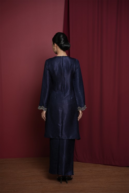 Serra Kurung In Navy Blue