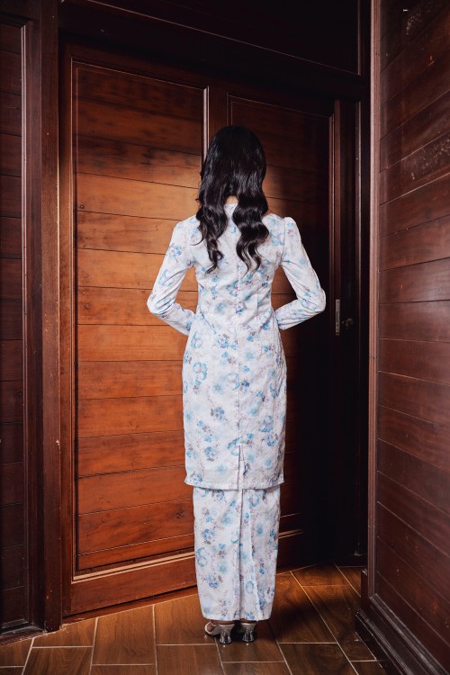 Suraya kurung in Baby Blue