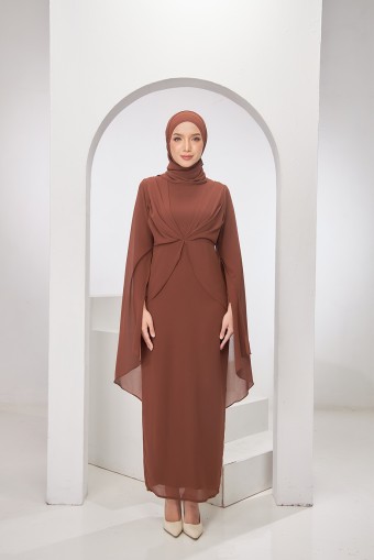 Sylvia Dress in Brown