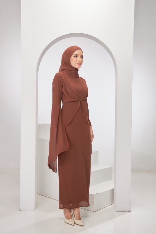 Sylvia Dress in Brown