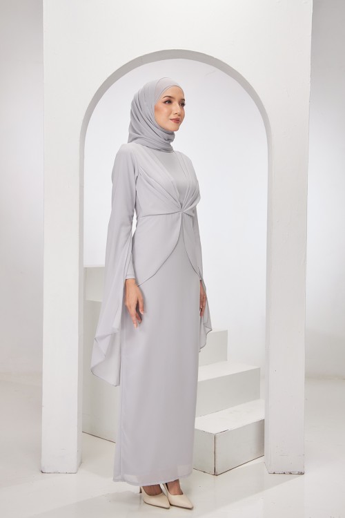 Sylvia Dress in Soft Grey